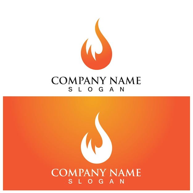 Fire flame logo and vector template