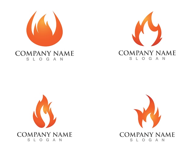 Fire flame logos