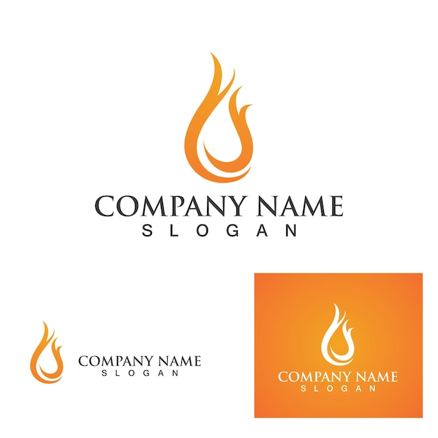 Fire flame nature logo and symbols icons template