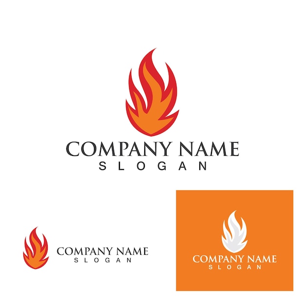 Fire flame nature logo and symbols icons template