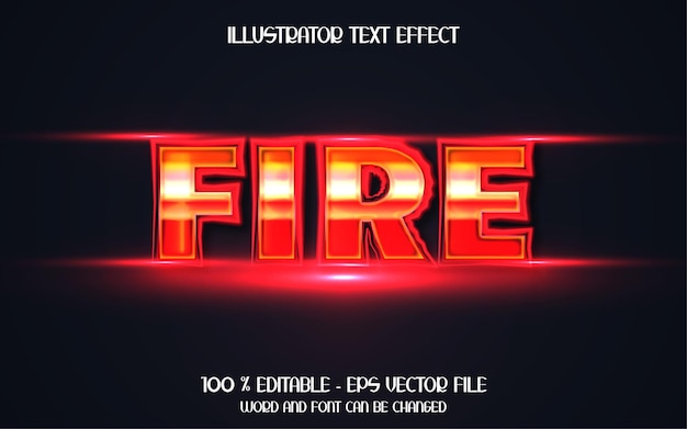 Fire flame, strong text effect