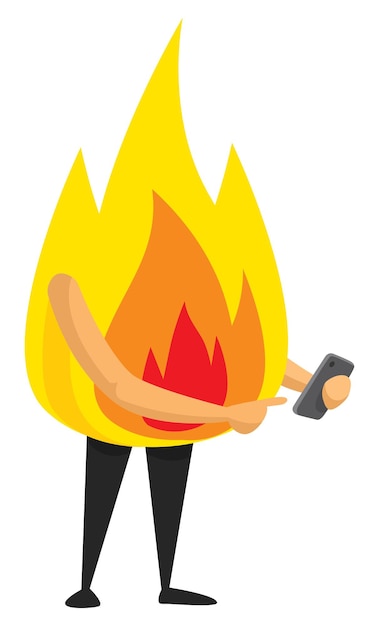 Fire flame using a smartphone