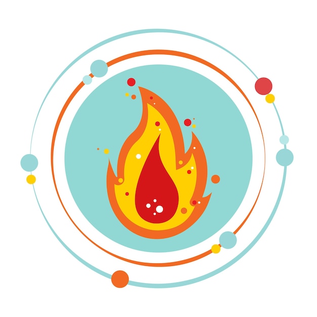 Графический символ векторной иллюстрации пламени огня