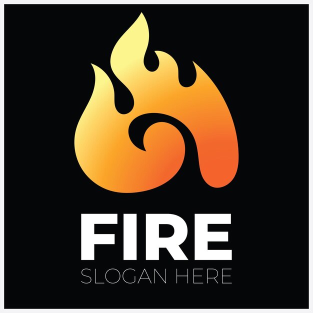 Fire Flame vector logo design