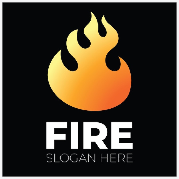 Fire Flame vector logo design