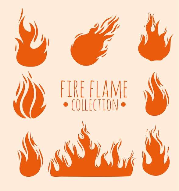 Fire flames frame