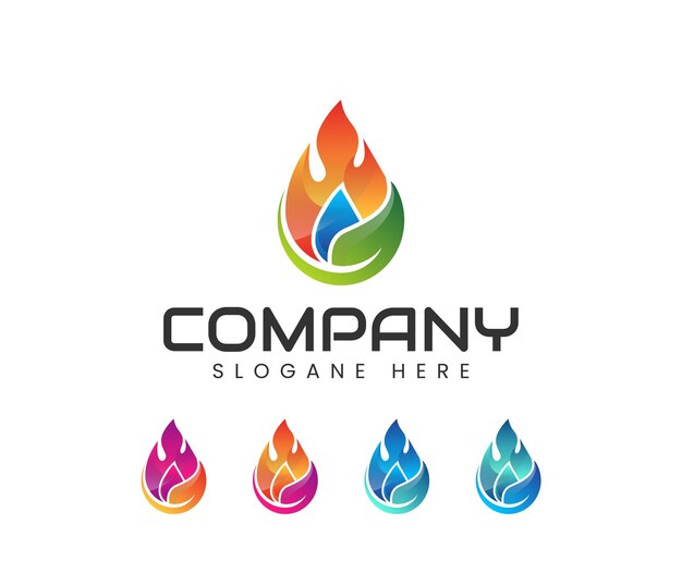 Logo di fiamme di fuoco