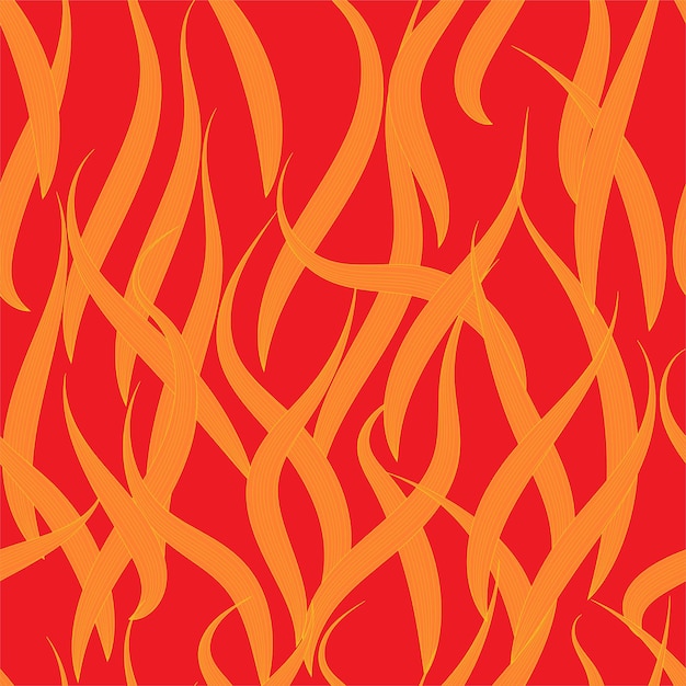 Vector fire flames seamless pattern