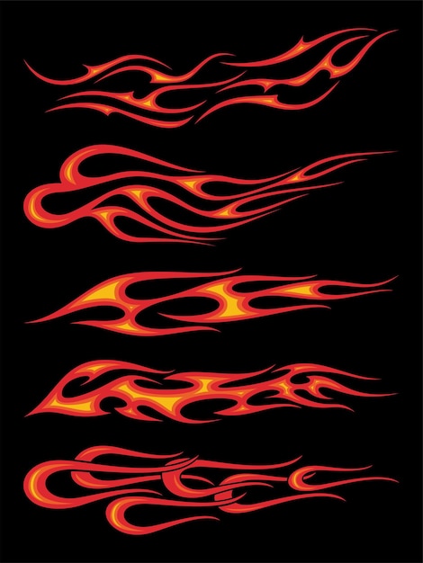 fire flames with the word fire on them