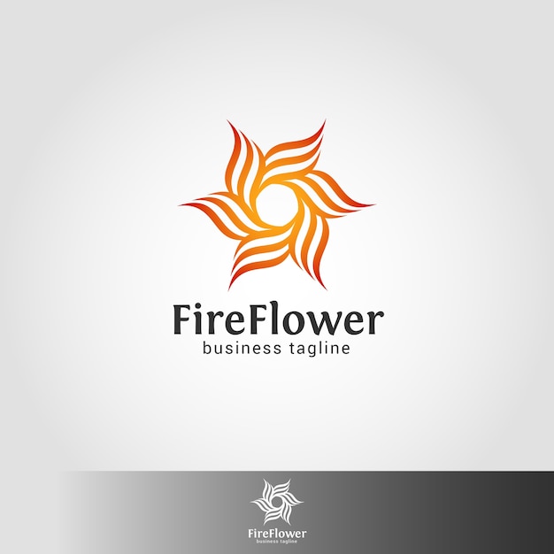 Fire flower logo template