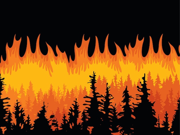 Vector fire in the forest