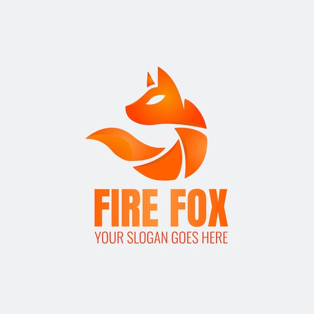 Vector fire fox logo design modern logo design