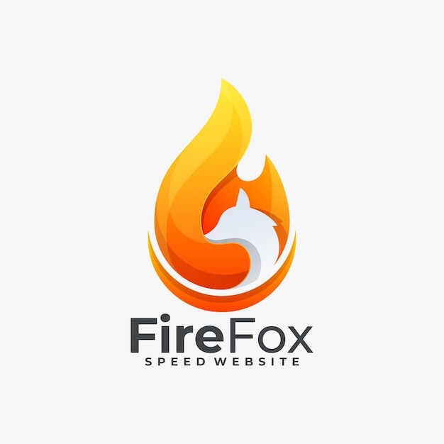 Fire fox logo with a fire fox logo