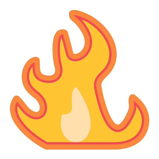 Fire Glyph Solid Black Illustration