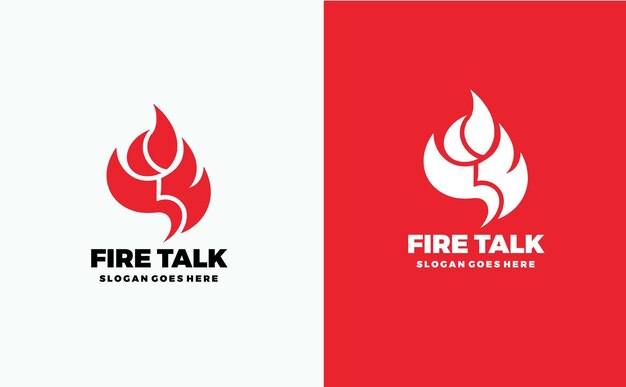 Fire gradient colorful logo illustration
