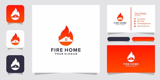 Logo e biglietto da visita della casa del fuoco