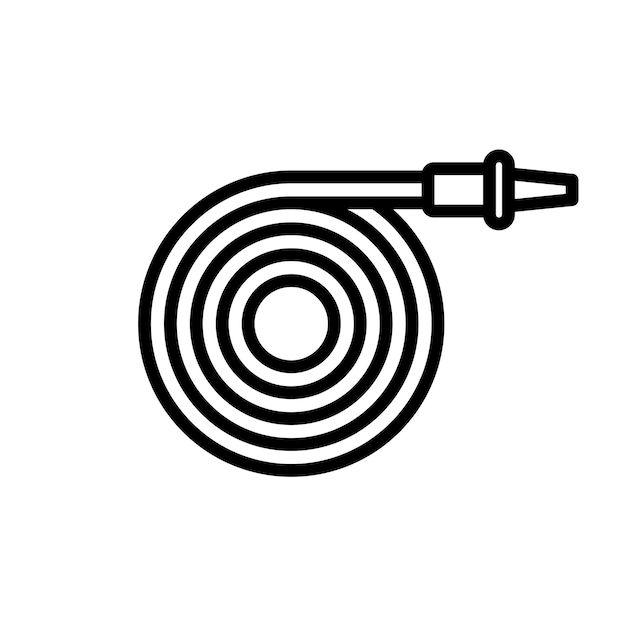 fire hose icon for graphic and web design