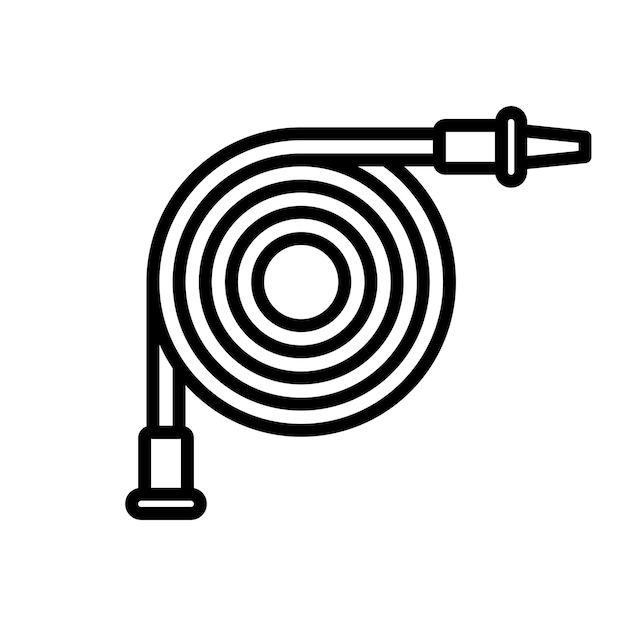 fire hose icon for graphic and web design