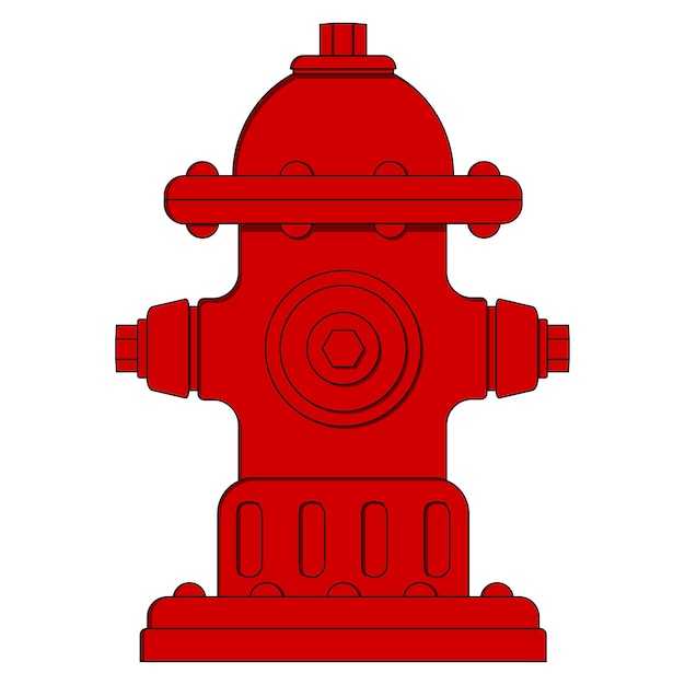 소화전 아이콘입니다. 플랫 스타일의 빨간 소화전. 흰색 배경에 고립 된 빨간색, 미니 멀 아이콘입니다. 벡터 일러스트 레이 션