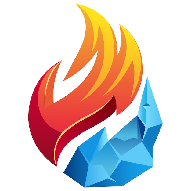 Fire and ice vector