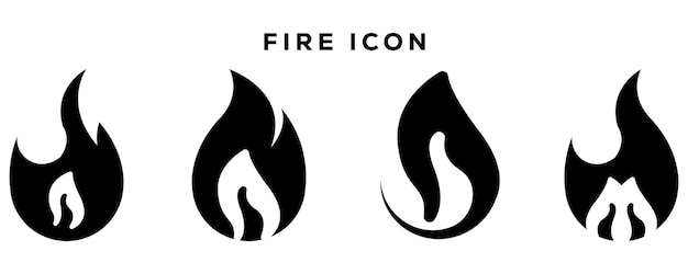Икона искусства огонь икона набор огонь икона векторный набор огонь