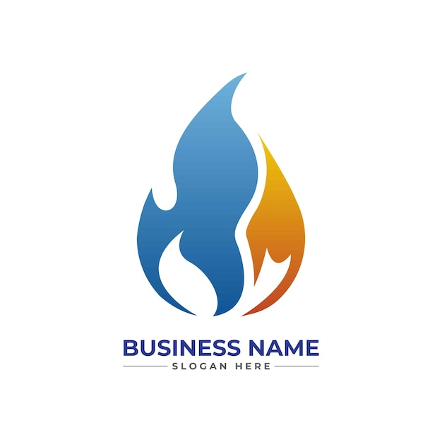 fire icon flame symbol vector sign blazing business colorful company diesel drop eco oil