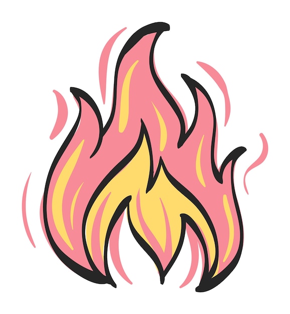 How to draw fire three different step-by-step instruction