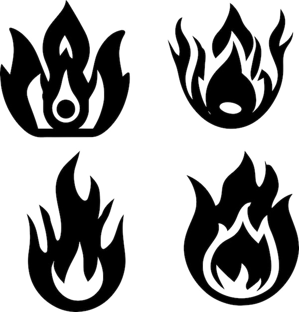 Fire icon vector illustration 3