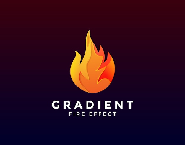 Fire illustration with colorful gradients