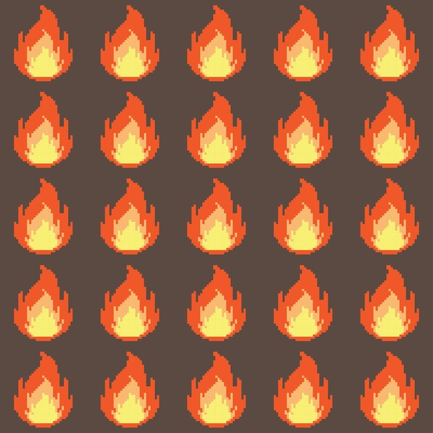 fire illustrator pixel pattern