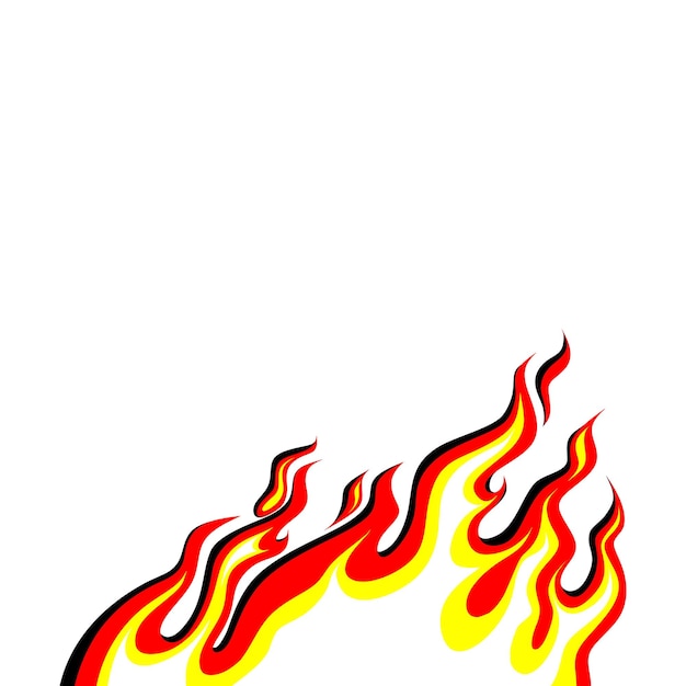 Vector fire isolated vector illustration in flat style