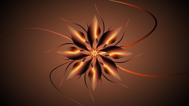 Fire light flower geometric background