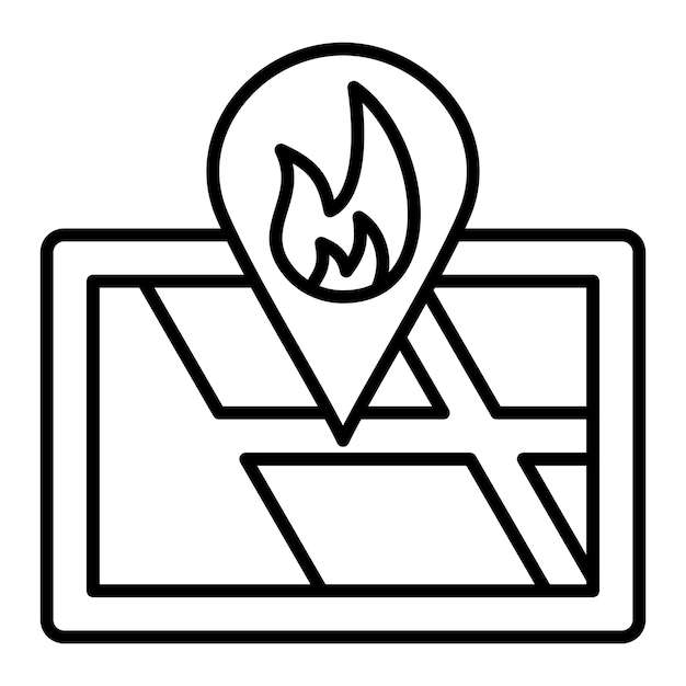 Vector fire location icon