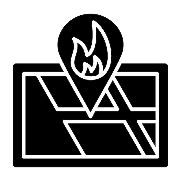 Vector fire location icon