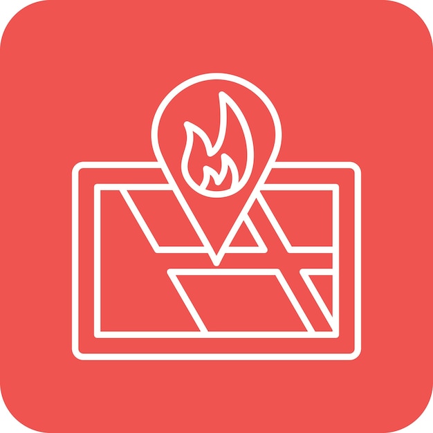 Vector fire location icon
