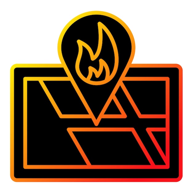 Vector fire location icon