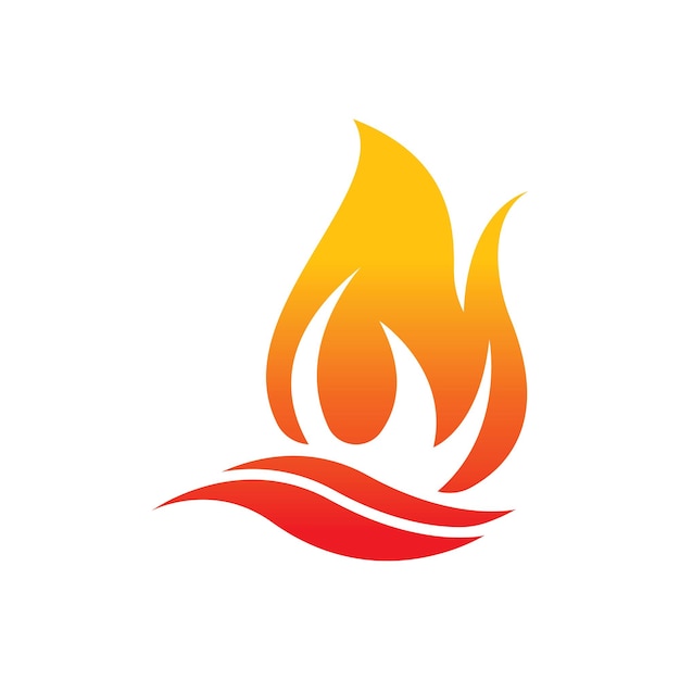 Fire logo design illustration and fire symbol