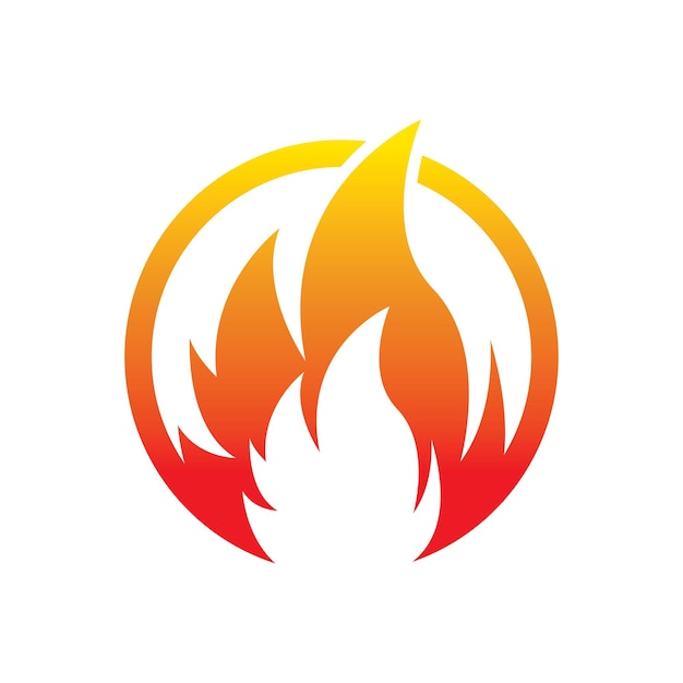 Иллюстрация дизайна логотипа огня и символ огня