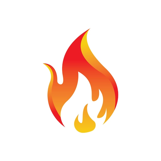 Fire logo design illustration and fire symbol