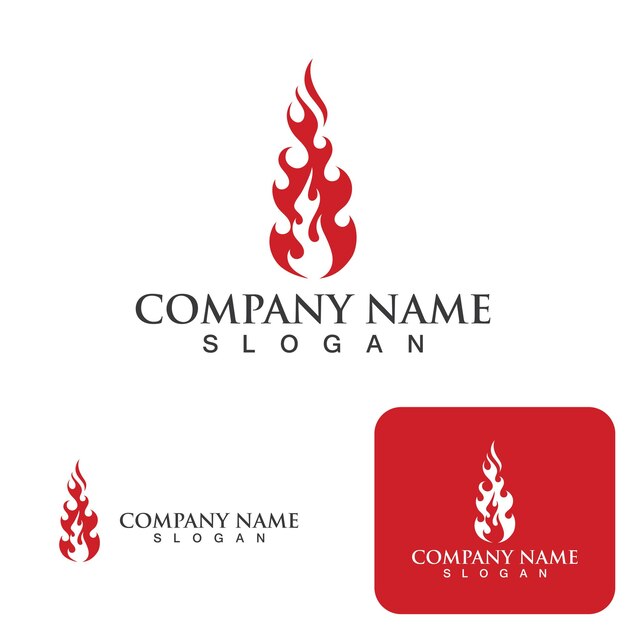 Fire logo flame vector illustration design template