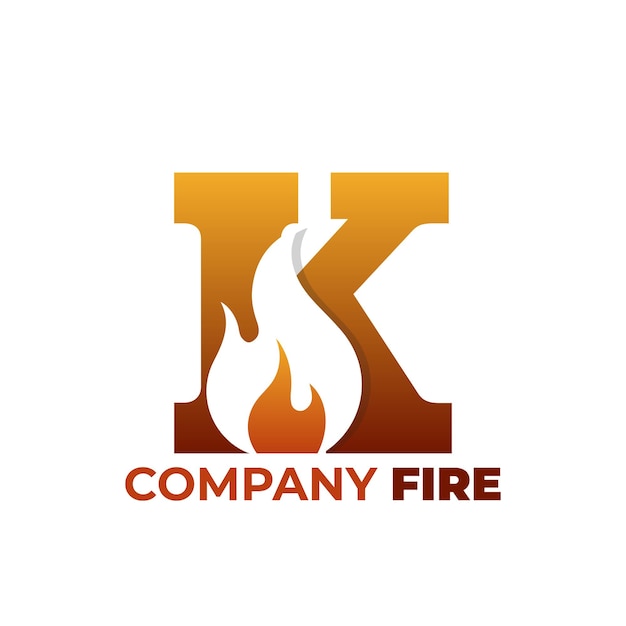 Logo del fuoco e lettera k