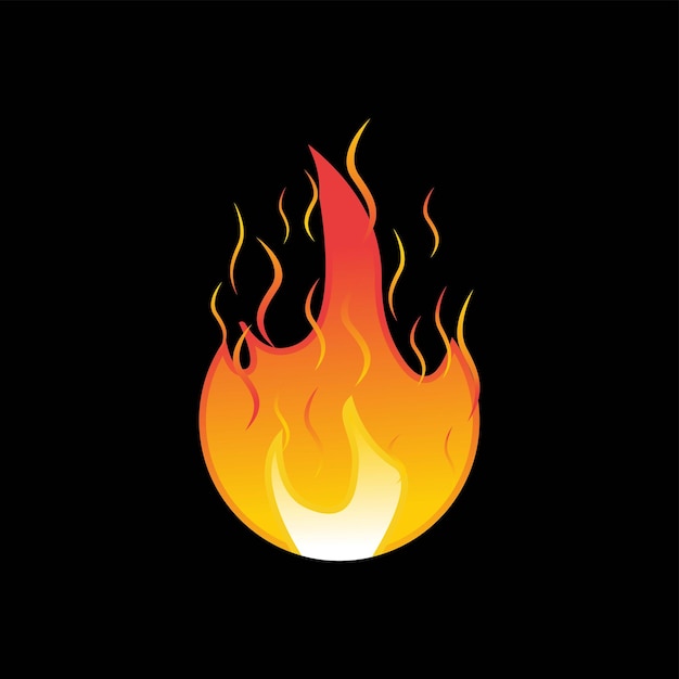ベクトル 火のロゴまたはアイコンのデザイン ベクトルイラスト