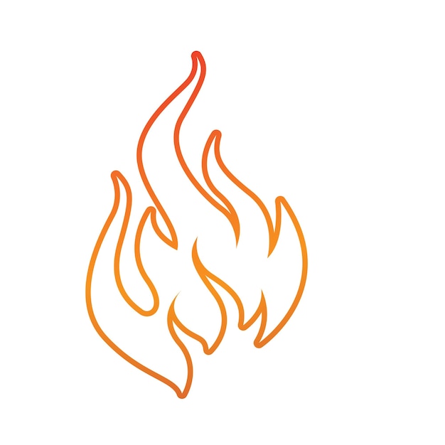 Fire Logo Template Flame Clipart Symbol Icon Vector