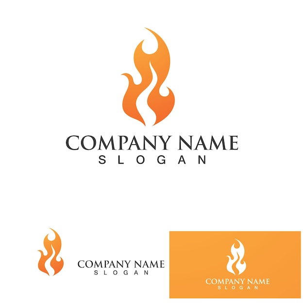 Fire Logo Template Flame Symbol Icon Vector