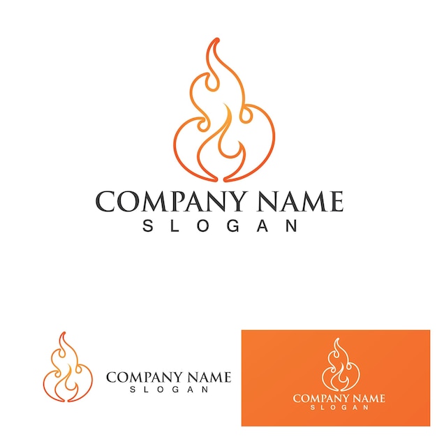 Fire Logo Template Flame Symbol Icon Vector