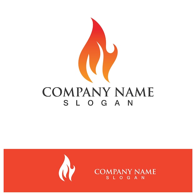 Fire Logo Template Flame Symbol Icon Vector