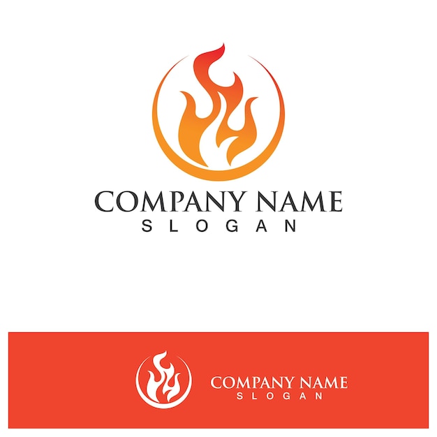 Fire Logo Template Flame Symbol Icon Vector