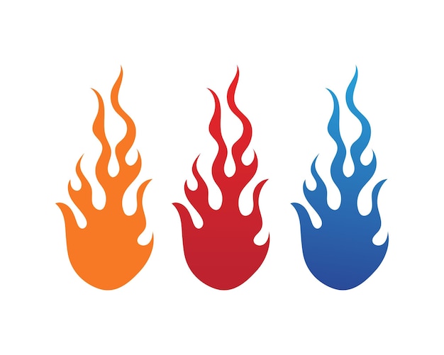 Vector fire logo template flame symbol icon vector