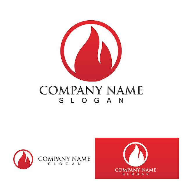 Fire Logo Template Flame Symbol Icon Vector