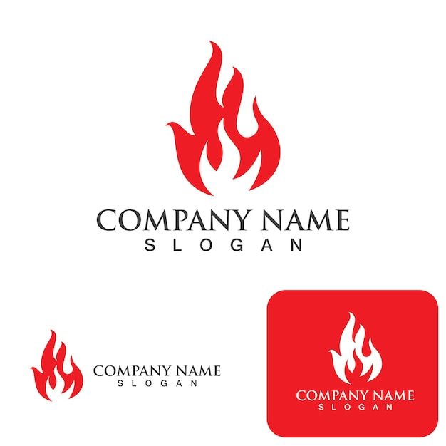 Fire Logo Template Flame Symbol Icon Vector